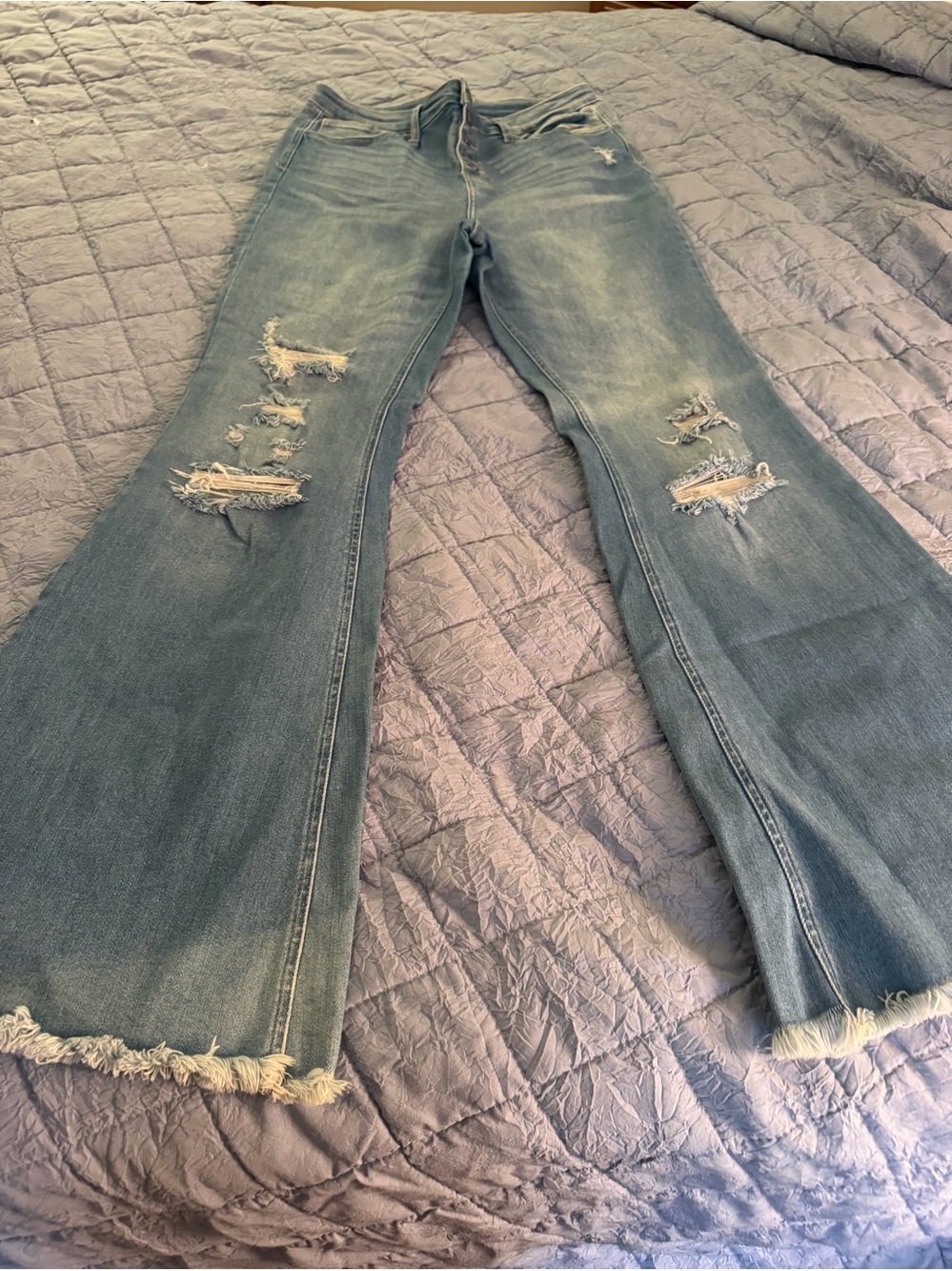 Altar’d State Women's  Light Blue Flared Jeans Size 13